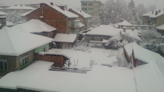 25 см е снегът, осем села са без ток